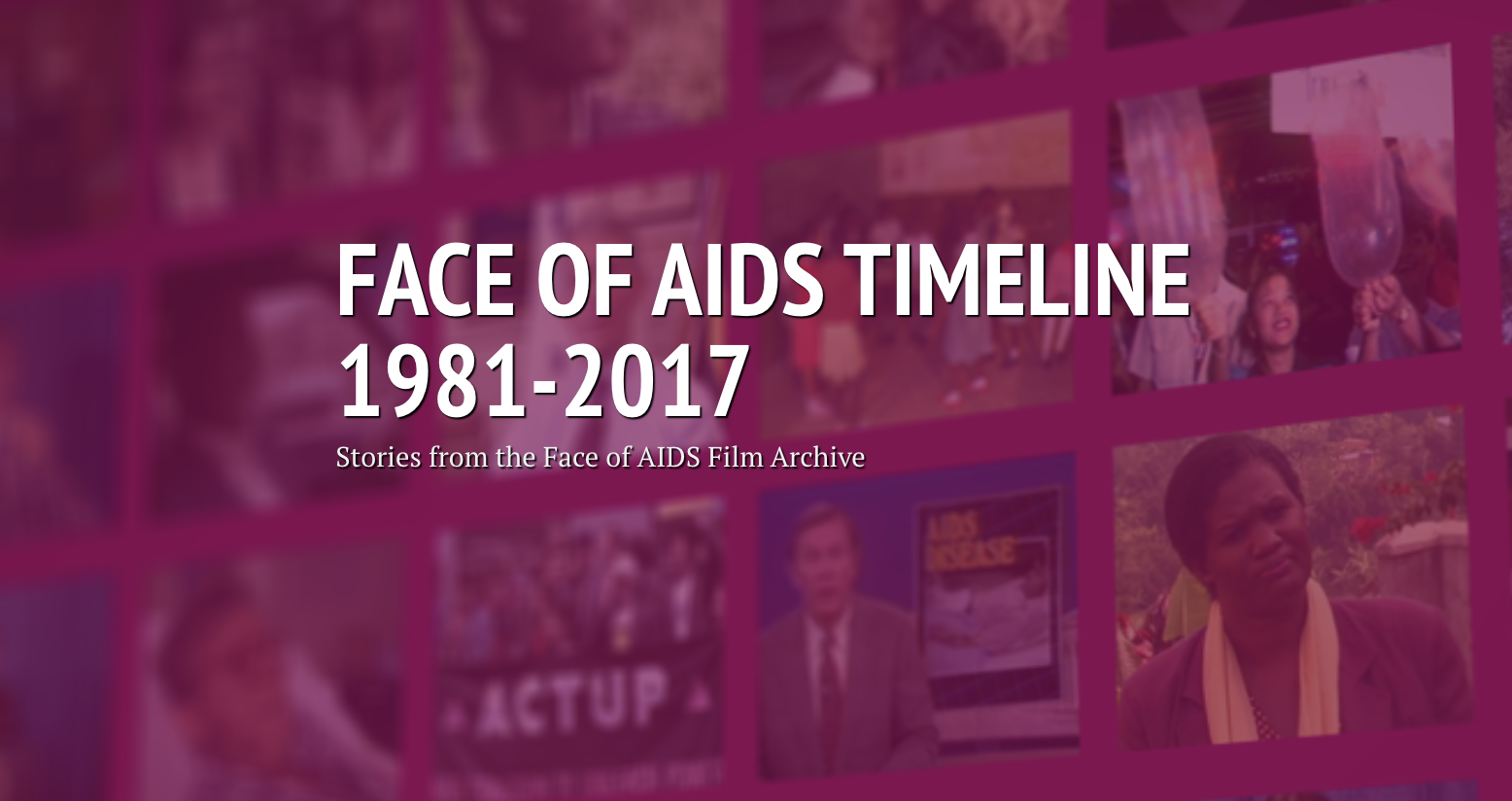 Face of AIDS - timeline